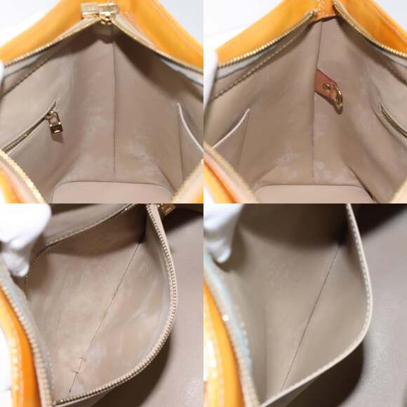 LOUIS VUITTON Monogram Vernis Houston Hand Bag Beige M91004 - Picture 12 of 13